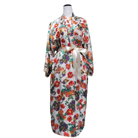 Josie Bright Colorful Belted Robe see measurements for size - Picture 1 of 10